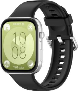 4wrist Silikonový řemínek pro Huawei Fit 3 - Black