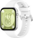 4wrist Silikonový řemínek pro Huawei Fit 3 - White