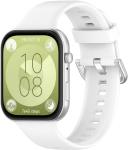 4wrist Silikonový řemínek pro Huawei Fit 3 - White
