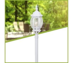 Brilliant Brilliant - Vonkajšia lampa ISTRIA 1xE27/60W/230V 112 cm IP23 biela