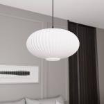 Lampa do jedálne Coco, Ø 30 cm, čierna/opál, sklo