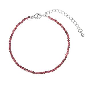 Evolution Group Korálkový náramok s červenými granátmi 43055.3 garnet