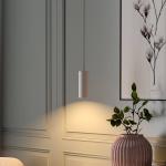 Závesné svietidlo CAN, biele, výška 15 cm, Ø 6 cm, kov, GU10