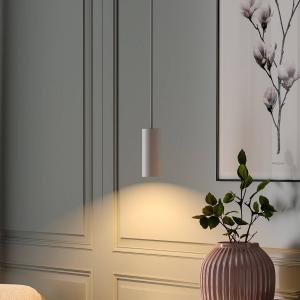 Závesné svietidlo CAN, biele, výška 15 cm, Ø 6 cm, kov, GU10