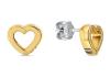Tommy Hilfiger Pozlátené srdiečkové náušnice Toggle Heart 2780972