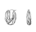 Rosefield Slušivé oceľové náušnice Twisted JETHS-J979