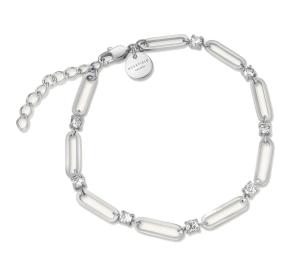 Rosefield Slušivý oceľový náramok s kryštálmi Round JBRCS-J1025