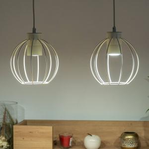 Závesná lampa STARLIGHT, krémovo biela, 4 svetlá, dĺžka 100 cm kov