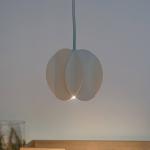 Závesné svetlo GAMBIT, krémovo biela, Ø 10 cm, kov, GU10 LED