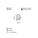 Nástenné svietidlo Grape, mosadz antická Výška 42 cm kov/sklo 2 svetlá.