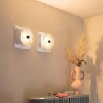 Stropné svietidlo Stilnovo Goletta, biele lesklé/biele, 36 cm