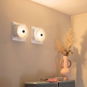 Stropné svietidlo Stilnovo Goletta, biele lesklé/biele, 36 cm