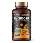 BE A PRO! Vitamín D3 + C so šípkami 30 kapsúl