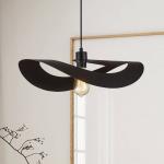 Závesné svietidlo Mas, čierne, Ø 50 cm, kov