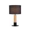 Stolová lampa Carroll, drevo svetlé/čierne, výška 43 cm, látka