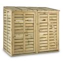 Waldbeck Ordnungshüter 2T, box na smetné koše, 145 x 130 x 87 cm (Š x V x H), 2 koše, FSC borovica