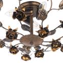Stropné svietidlo Carolina, bronzová farba, 3 svetlá, železo