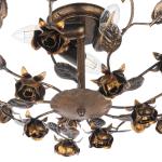 Stropné svietidlo Carolina, bronzová farba, 3 svetlá, železo