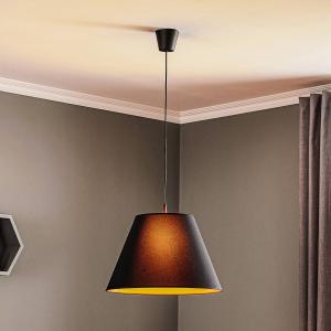 Závesné svietidlo Anna, čierne, vnútorná strana zlatá