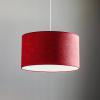 Závesné svietidlo Bristol, vzor tkaný, červené