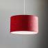 Závesné svietidlo Bristol, vzor tkaný, červené