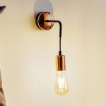 Nástenné svetlo Spark K1 v čiernej a medenej farbe