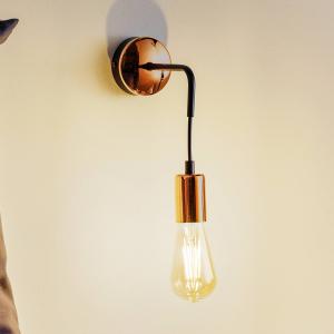 Nástenné svetlo Spark K1 v čiernej a medenej farbe