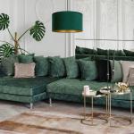 Závesné svietidlo Golden Roller Ø 40 cm tmavo zelená/zlatá