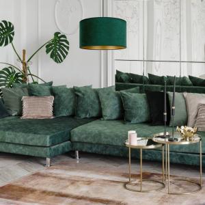 Závesné svietidlo Golden Roller Ø 40 cm tmavo zelená/zlatá