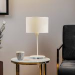 Stolová lampa Roller, biela/zlatá, výška 50 cm