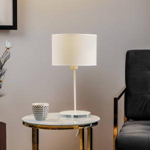 Stolová lampa Roller, biela/zlatá, výška 50 cm