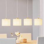 Závesné svietidlo Corralee, biele, 4-plameňové