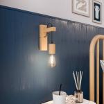 Nástenné svetlo Tyske z dreva, olivové