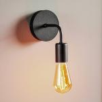 Nástenné svetlo Atol z ocele v čiernej farbe