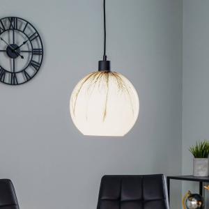 Závesné svietidlo Ball s dekorom púpava, hore Ø 25 cm