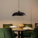 Závesné svietidlo Lincoln, čierne/zlaté