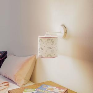 Nástenné svetlo Unicorn, biele, s motívom jednorožca