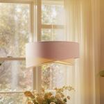 Závesné svietidlo Vivien, dvojfarebné, krémové/biele