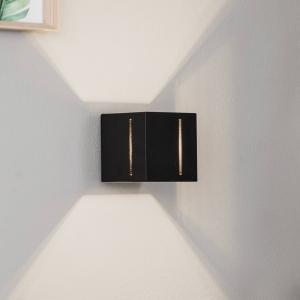 Nástenné svetlo Topic up/down z hliníka, čierne