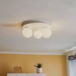 Stropné svietidlo Firn, okrúhle, 3-plameňové, biele