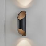 Nástenné svetlo Saturn 30, hore/dole, čierne