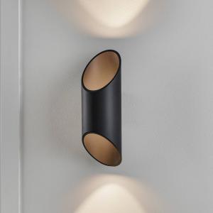 Nástenné svetlo Saturn 30, hore/dole, čierne