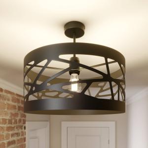 Stropné svietidlo Modul Frez vzorovaný tienidlo Ø39cm čierne