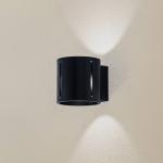 Nástenné svetlo Topa up/down, čierne telo