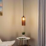 Závesné svietidlo Soda sklenený valec jantárový Ø 12cm