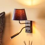 Nástenné svetlo Soho, kužeľové, lampa na citanie modrá/zlatá