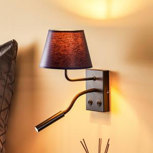 Nástenné svetlo Soho, kužeľové, lampa na citanie modrá/zlatá