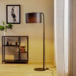 Stojacia lampa Soho, valcovitá, ohýbaná, modrá/zlatá