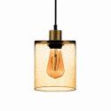 Závesné svietidlo Soda so skleneným tienidlom žlté Ø 15cm