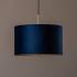 Závesné svietidlo Monaco s modrým zamatovým tienidlom